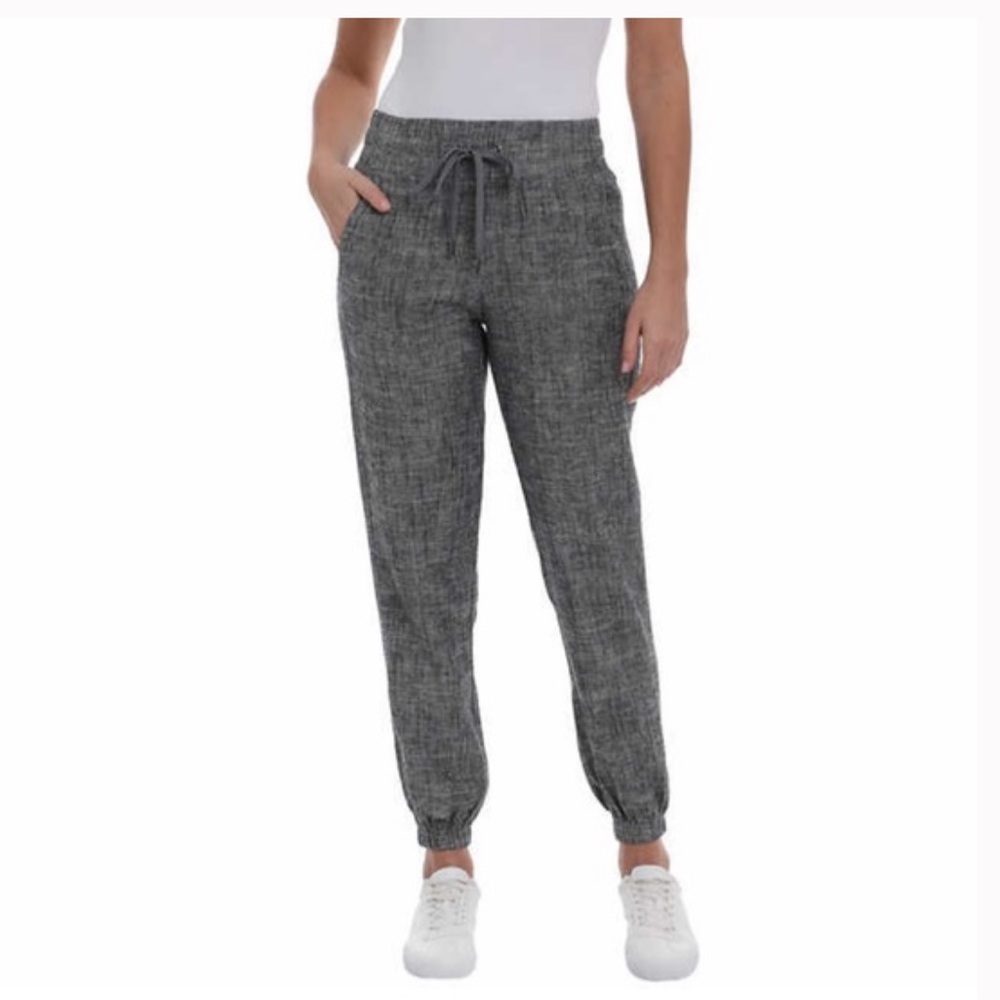 Briggs Ladies' Linen Blend Jogger. Color: charcoal